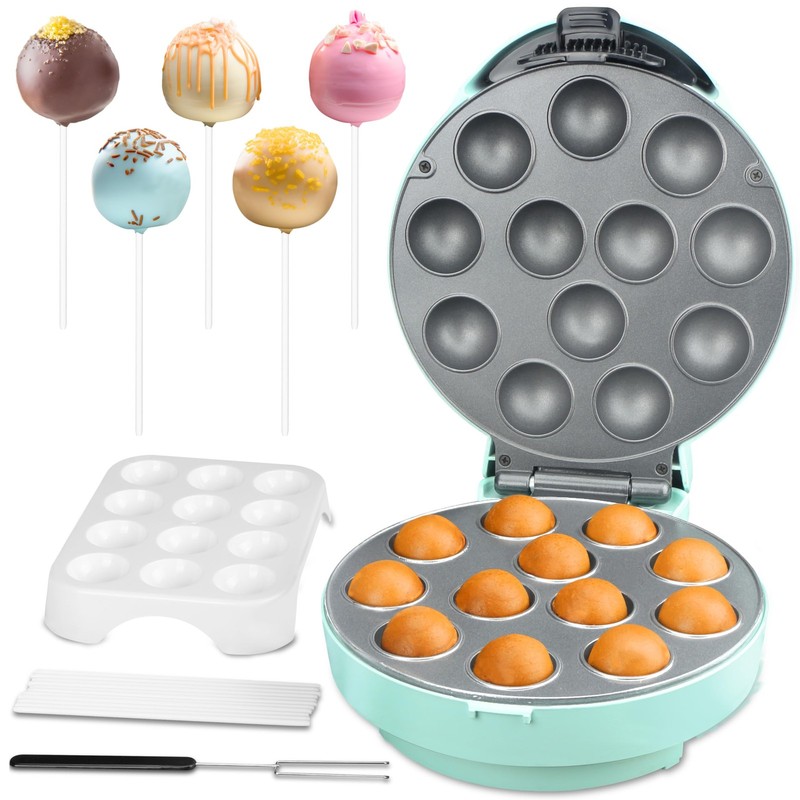 Baker’s Friend Cake Pop Maker Machine Set with Standard, Aquamarine