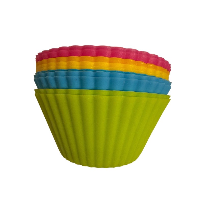 NWT Silicone Baking Cups Cupcake Liners Muffin Cups Asst Bright Colors Set Of 24 gallery
