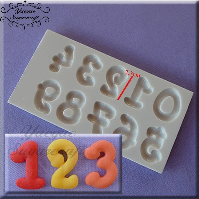 Sugarcraft Capital English Alphabet & Number Food Grade Chocolate Silicone Mold gallery