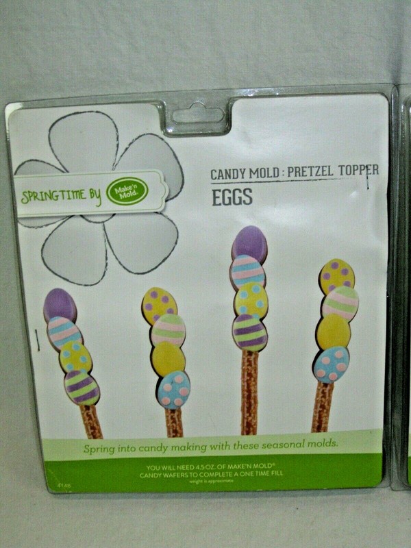 Make 'n Mold 4= Packages Candy Easter Eggs Flowers Spring Candy Pretzel NIP gallery
