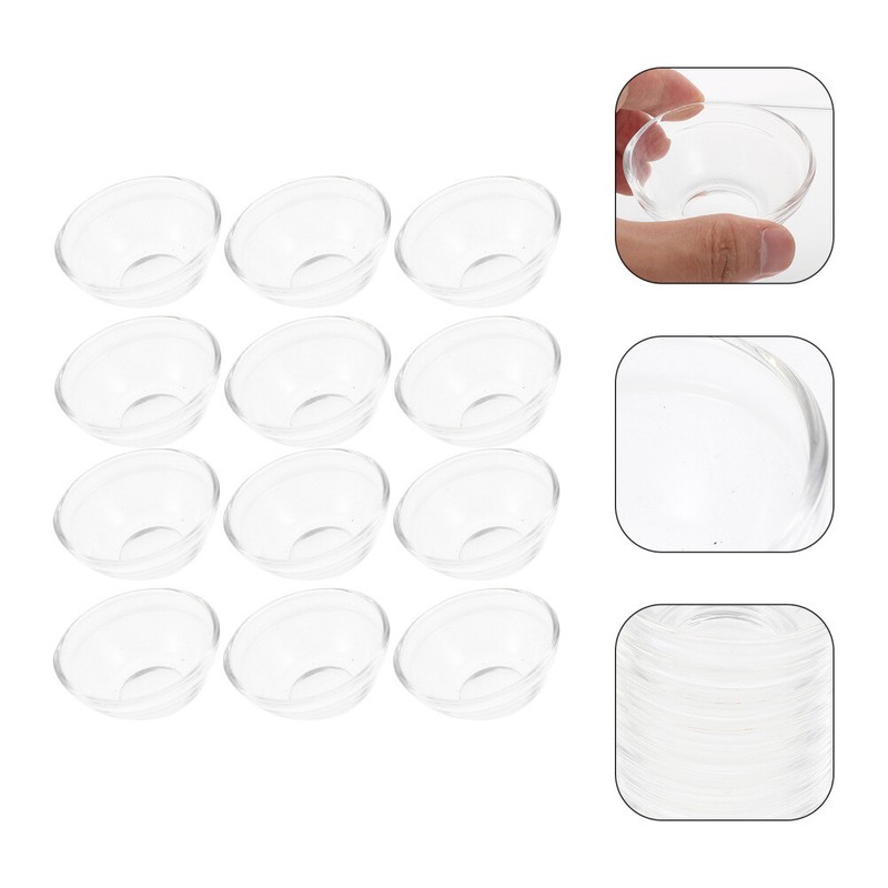 12PCS Glass Salad Bowls Set Side Dishes Stackable Clear Bowls 45ML for Desserts