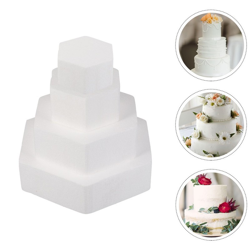 4 Pcs Multi-function Foams Cake Practicing Dummies Reusable Model Handcrafted