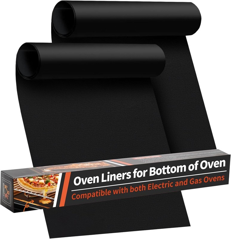 Oven Liners for Bottom of Oven – 2 Pack Large Heavy Duty Oven Mats, 17″x 25″