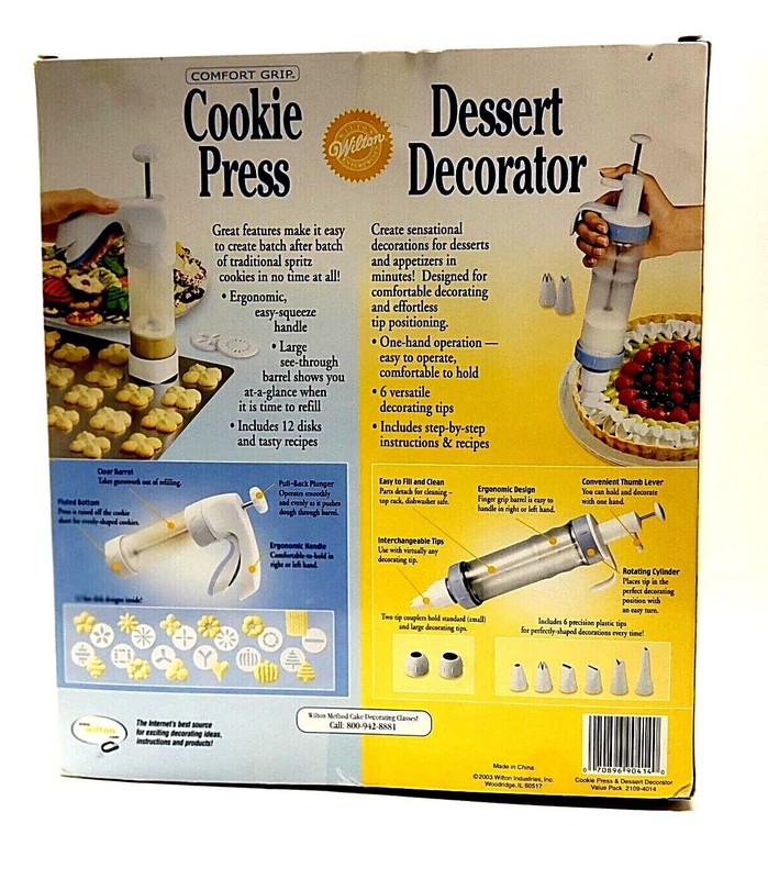 WILTON Great Value 2 Tools Cookie Press & Dessert Decorator gallery