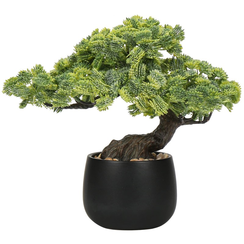 Briful Artificial Bonsai Tree Juniper Faux Plants Indoor Fake Plants Decor