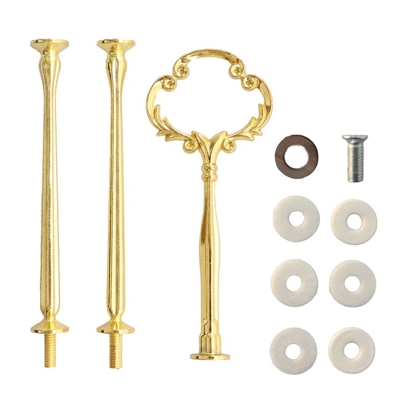 Cake Stand Holder 3 Tier Heavy Metal 14" Stylus Golden_Sun Flower