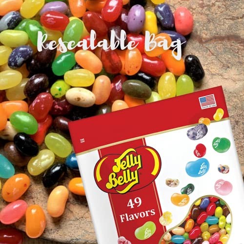 49 Assorted Jelly Bean Flavors Resealable Pouch, Gluten 1.31 Pound (Pack of 1) gallery