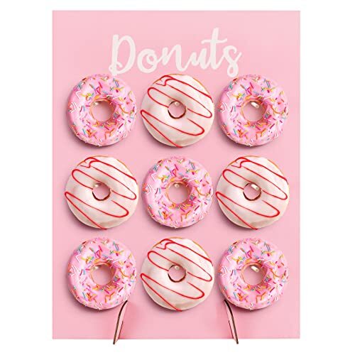 Wall Donut Display Board Reusable Doughnuts Stand for Wedding Birthday Decor