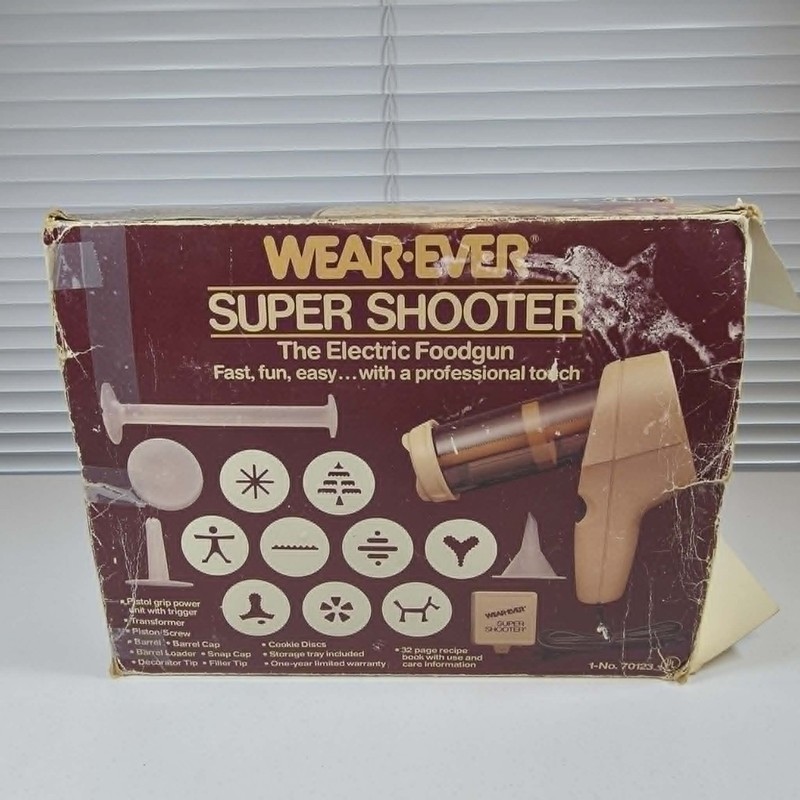 WEAR EVER SUPER SHOOTER COOKIE PRESS ELECTRIC VINTAGE 70123 COMPLETE