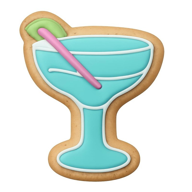 Vanilla Bean Daiquiri Cookie Cutter & Stamp, Fondant & Clay - 2.8x4 gallery