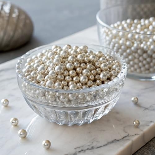 Kasvan Pearl Sugar Sprinkles - Edible Candy Pearls 130g/4.58 Oz, Mix Silver gallery