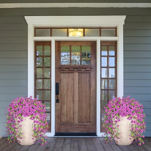 Fake Artificial Flowers for Outdoors Decoration, Hanging Flower (Light Purple) gallery