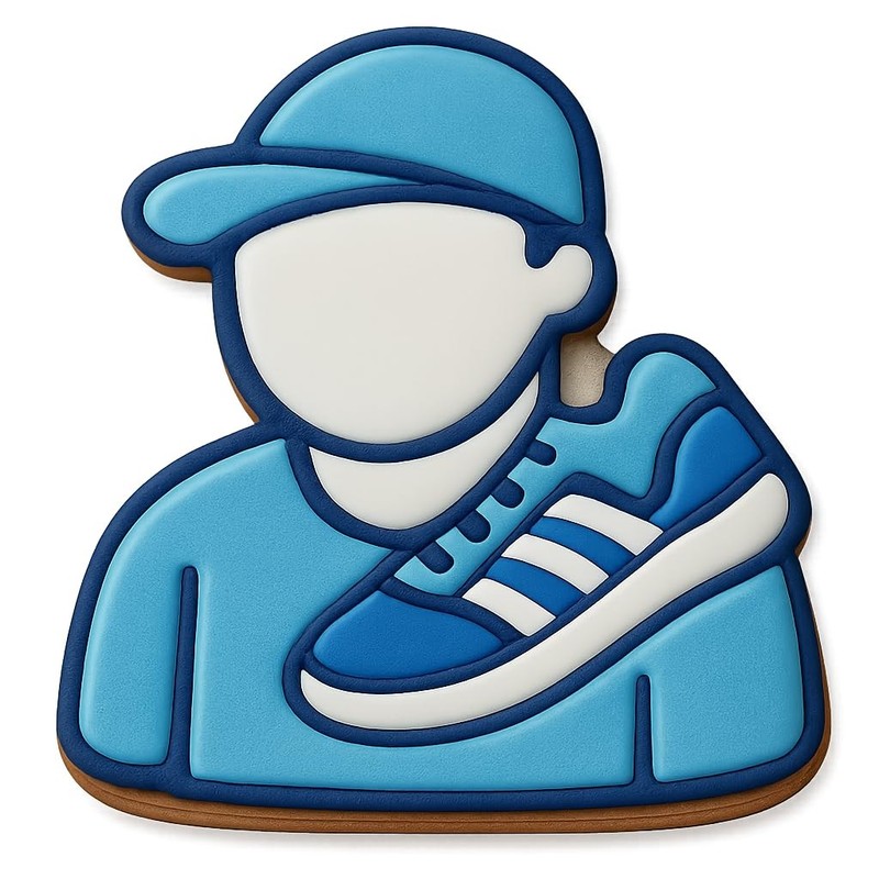Translucent Sneakerhead Cookie Cutter & Stamp, Fondant & Clay – 4×3.5