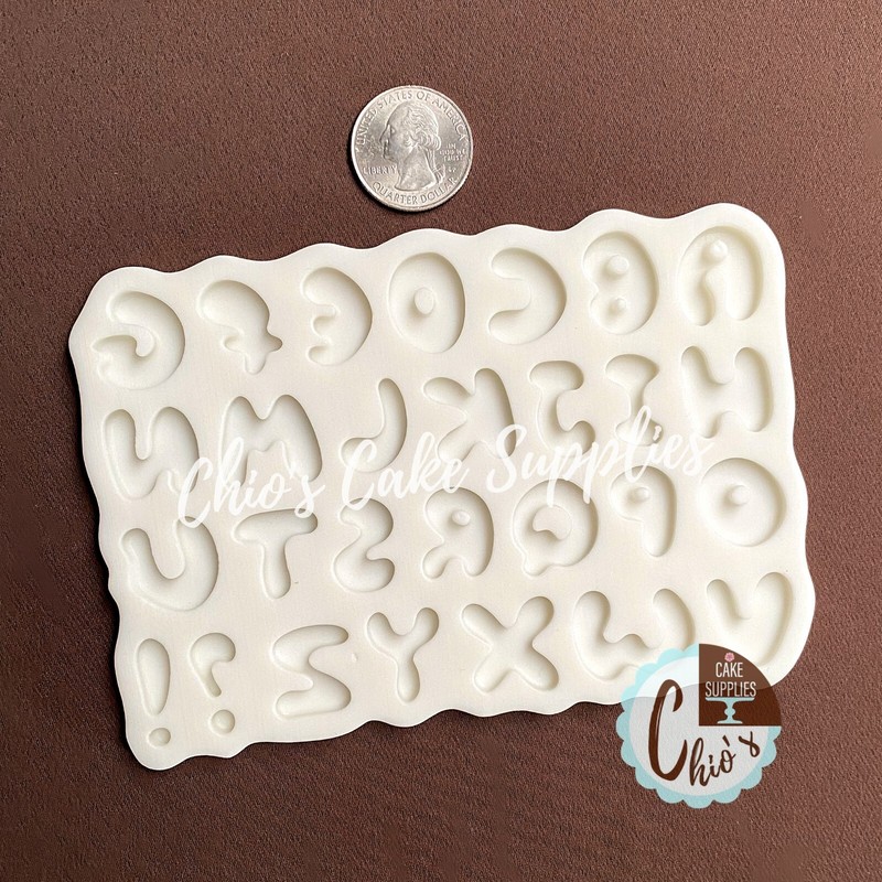 Alphabet Uppercase Letters Silicone Mold, 28 cavities gallery