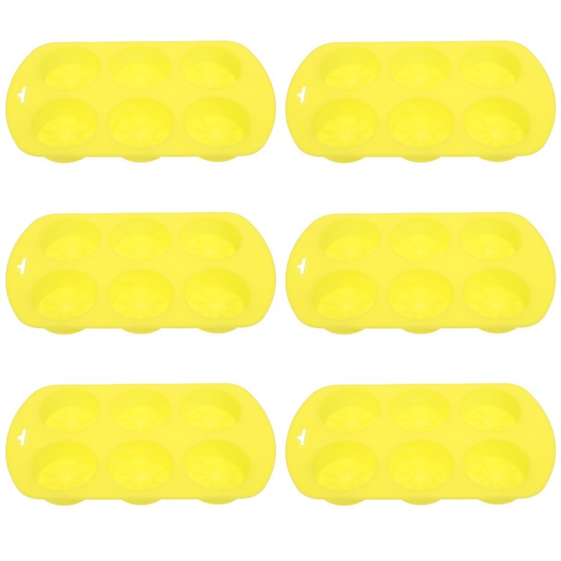 6Pcs Reusable Silicone Lemon Shaped Cake Molds for DIY Chocolate Desserts gallery