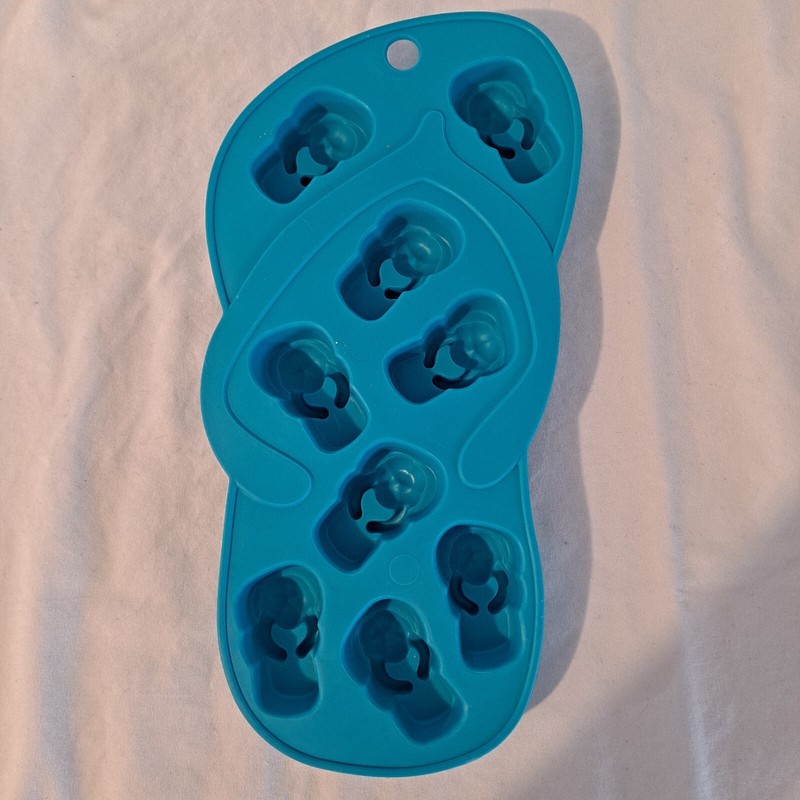 Silicone FLIP FLOP ICE CUBE TRAY Beach Sandal Candy Molds Chocolate Wax