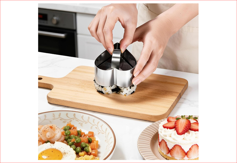 6PCS Stainless Steel Cake Rings Dessert Mousse Mold Cooking Rings with Pusher Se gallery