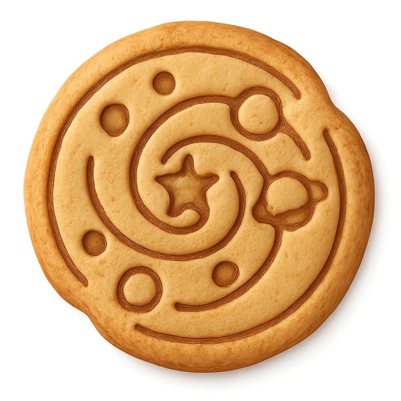 Spiral Galaxy Solar System Cookie Cutter & Stamp, Fondant & Clay – 4×4