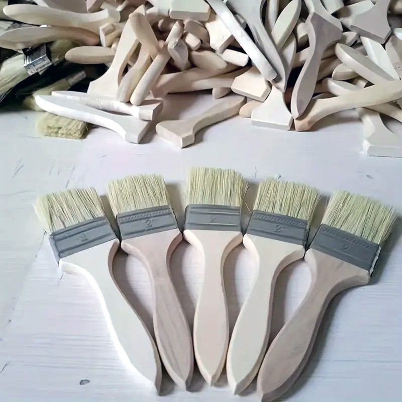 5Pcs BBQ Brush BBQ Basting Brush for Grill Pastry Brushes with Long Wooden Ha... gallery