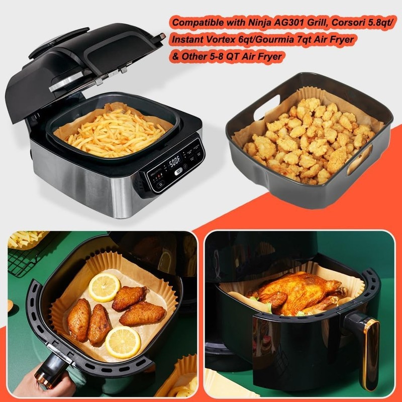 Air Fryer Sheet Liners for AG301 Grill, Cosori, Gourmia gallery