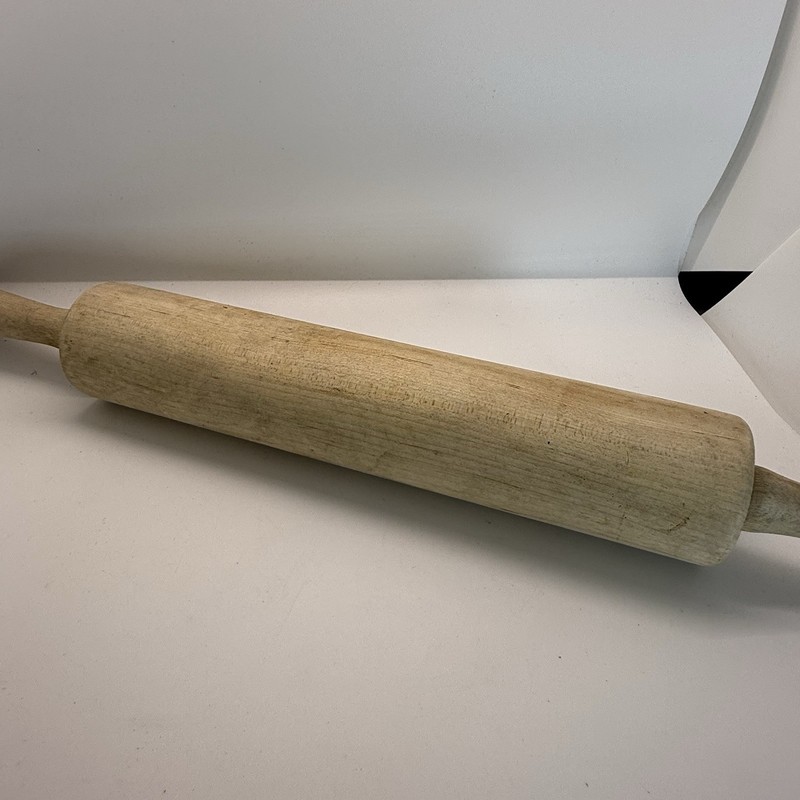 VTG J.K. Adams Vermont Wooden Rolling Pin 18" Farmhouse Primitive Kitchen Baking gallery