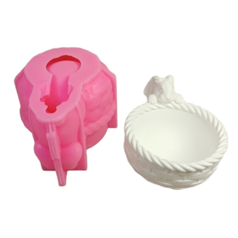 Bunnies Basket Resin Silicone Molds for Soap Chocolate Candy Jewelry Case