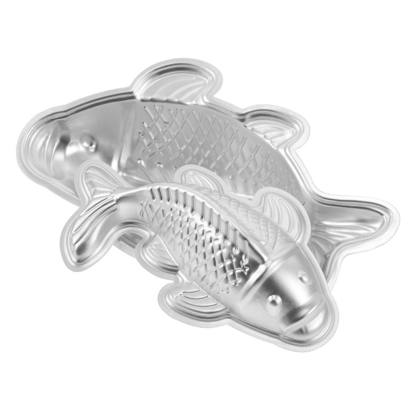 2pcs 3D Fish Cake Mold Set Aluminum Alloy Koi Shape Biscuit Cookie Baking Pan gallery