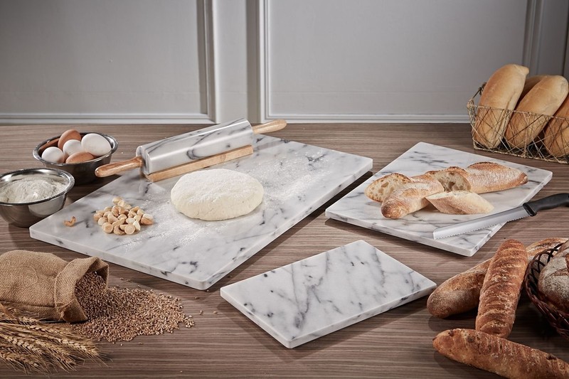 Rolling Pin-Wooden Handles(White)(Premium Quality) Polished Surface 18-inch(1... gallery