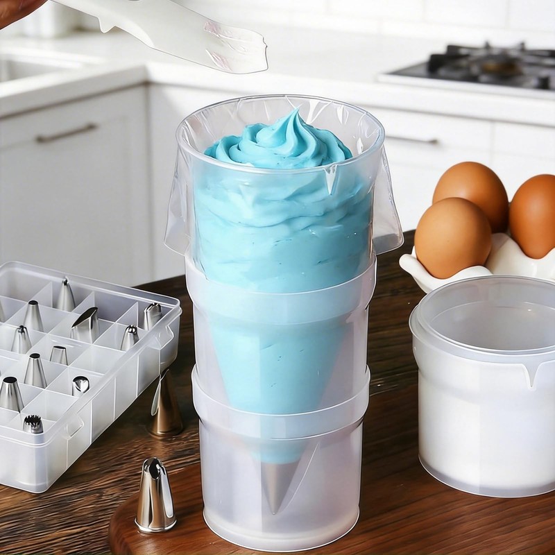 1PCS Piping Bag Holder Stand for Filling/Hands-Piping Bag Holder gallery