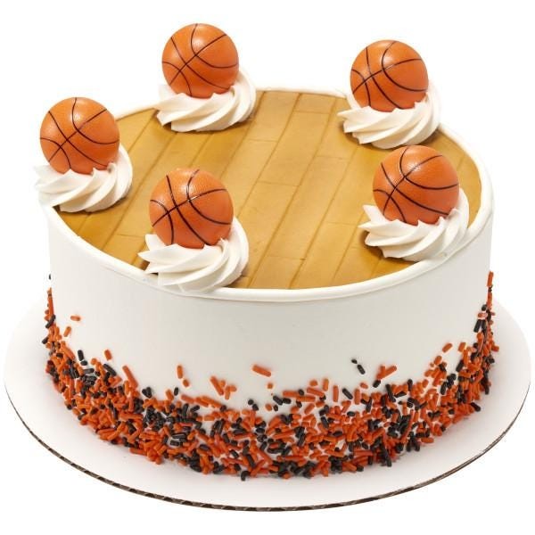 Basketball Cupcake Rings – 12 Count | Kids’ Sports Party Cupcake Toppers gallery