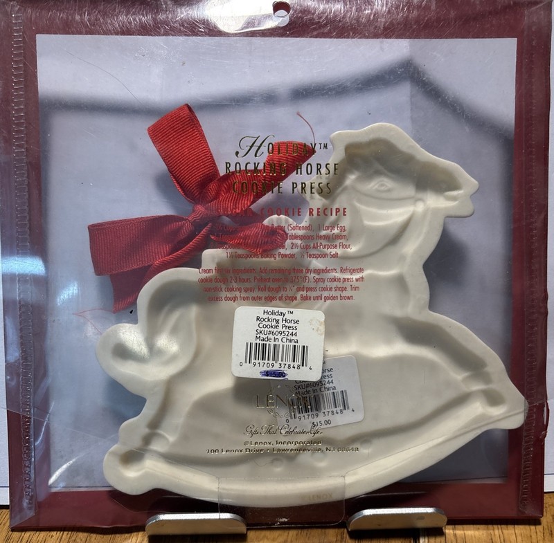 Lenox Holiday ROCKING HORSE COOKIE PRESS or Ornament ~ Christmas ~ #6095244 gallery