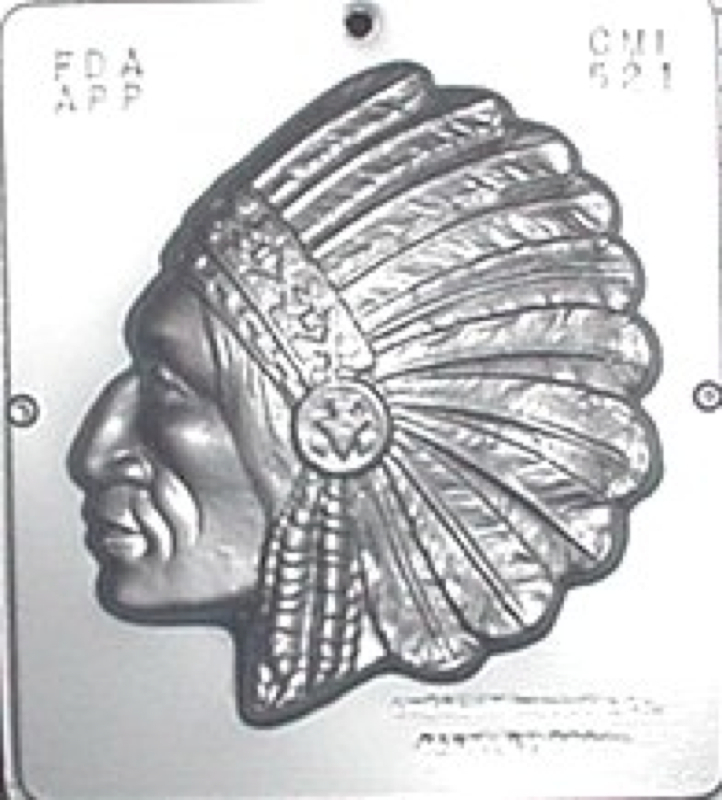 Indian Chief Chocolate Candy Mold 521 NEW gallery