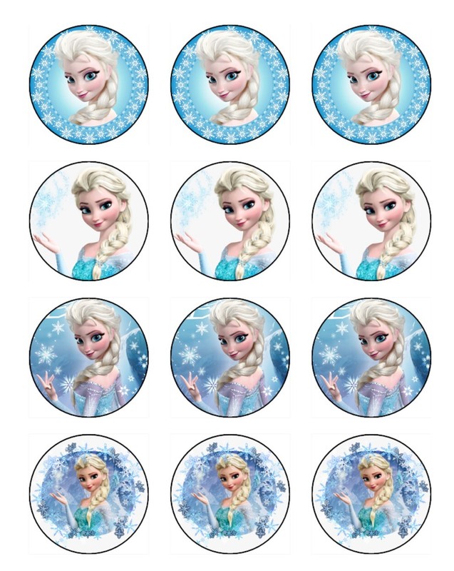 Frozen Elsa Cake Topper Edible Wafer Birthday Cake Decorations #01 (3 Sizes) gallery