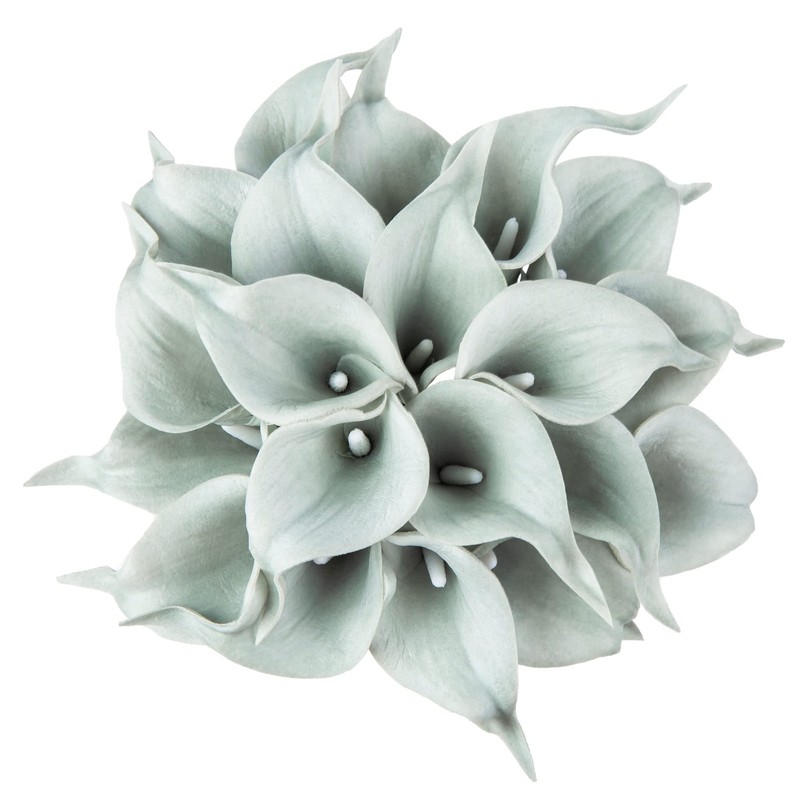 Duhouse 20Pcs Artificial Calla Lily Flower Real Touch Latex Flowers For Diy