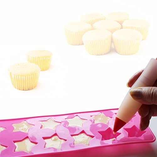 Silicone Candy Mold Star Shape Reusable for Chocolate Ice Cube Jelly Pink gallery