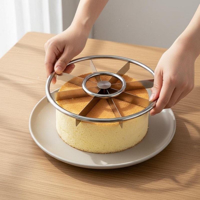 8 Slice Cake Divider Easy to Use Baking Tool Multi-Purpose for Kitchen, Bakers