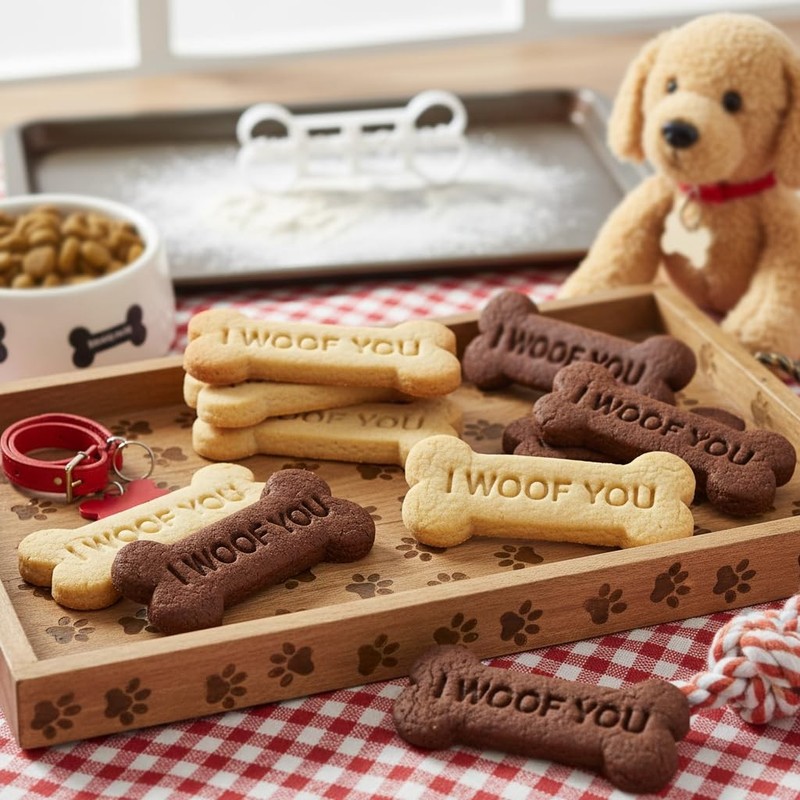 Set of 2 Dog Bone Cookie Cutters (4.7 Inch) – I WOOF YOU & LICKS & KISSES Coo... gallery
