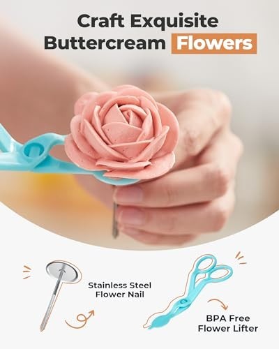 140Pcs Icing Piping Bags & Tips Set - 78 Numbered Tips, 7 Russian Tips, 42 Bags, gallery