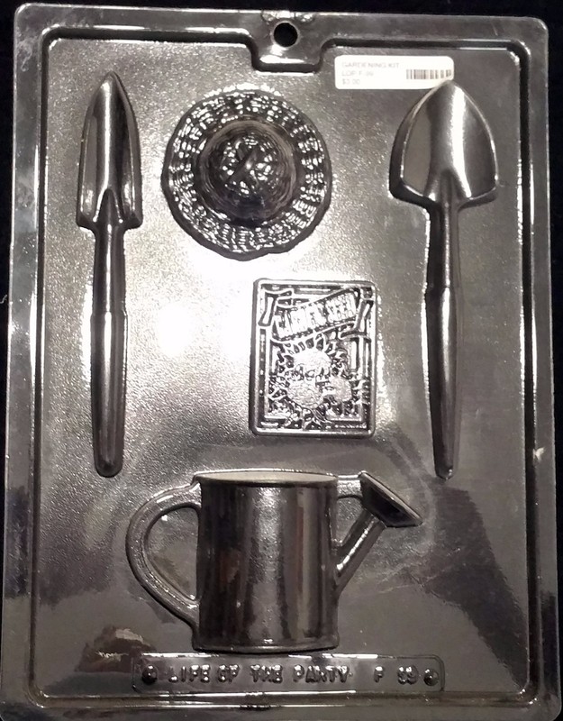 Flower Gardening Kit Chocolate Plastic Candy Soap Mold LOP F-99