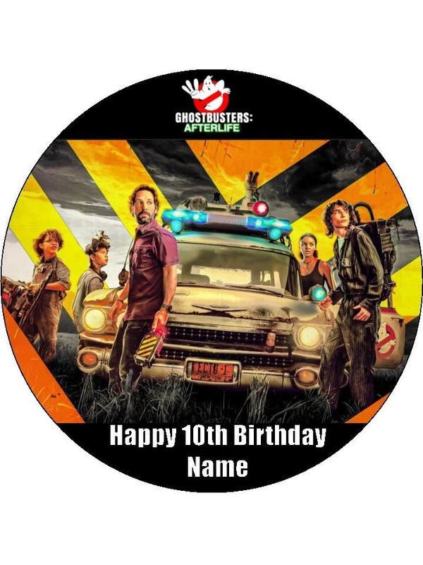 Ghostbuster Cake Toppers – Edible Wafer Birthday Cake & Cupcake Decorations