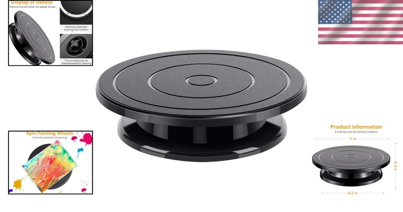 11-Inch Smooth Rotation Cake Turntable – Perfect for Easy Decorating & Painting gallery