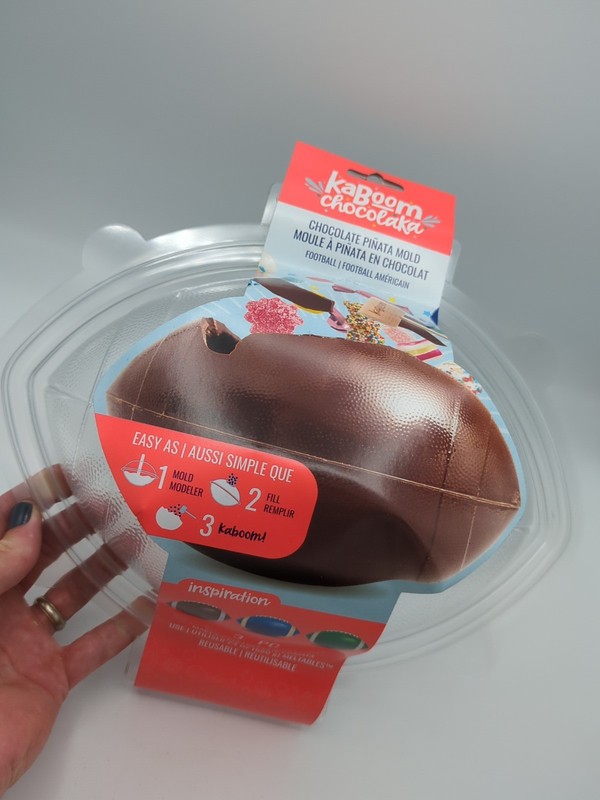 KaBoom Chocolaka Football Chocolate Piñata Mold Reusable Makes 1 Piñata NEW gallery