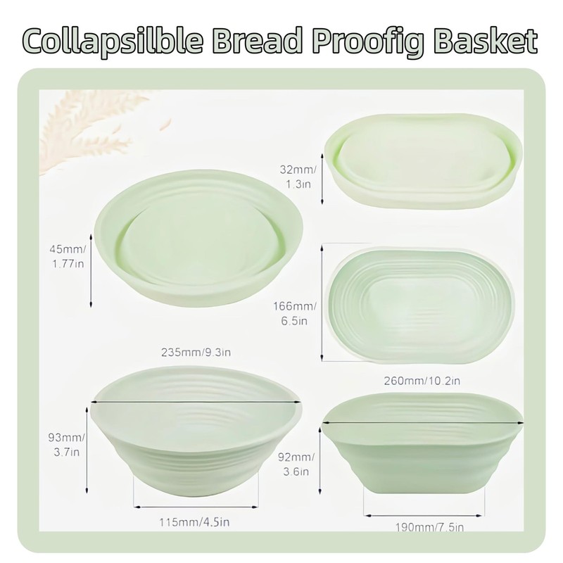 Banneton Bread Proofing Baskets,Silicone Sourdough Bread Baking Supplies, Bre... gallery