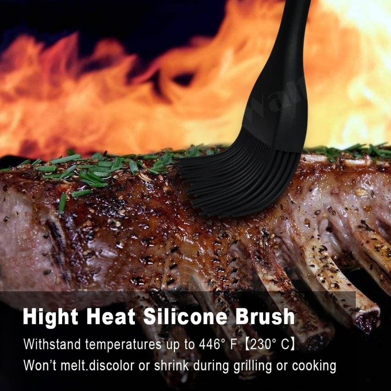 Walfos 3 Size Basting Brush, High Heat Extra Large + + Small, Black gallery