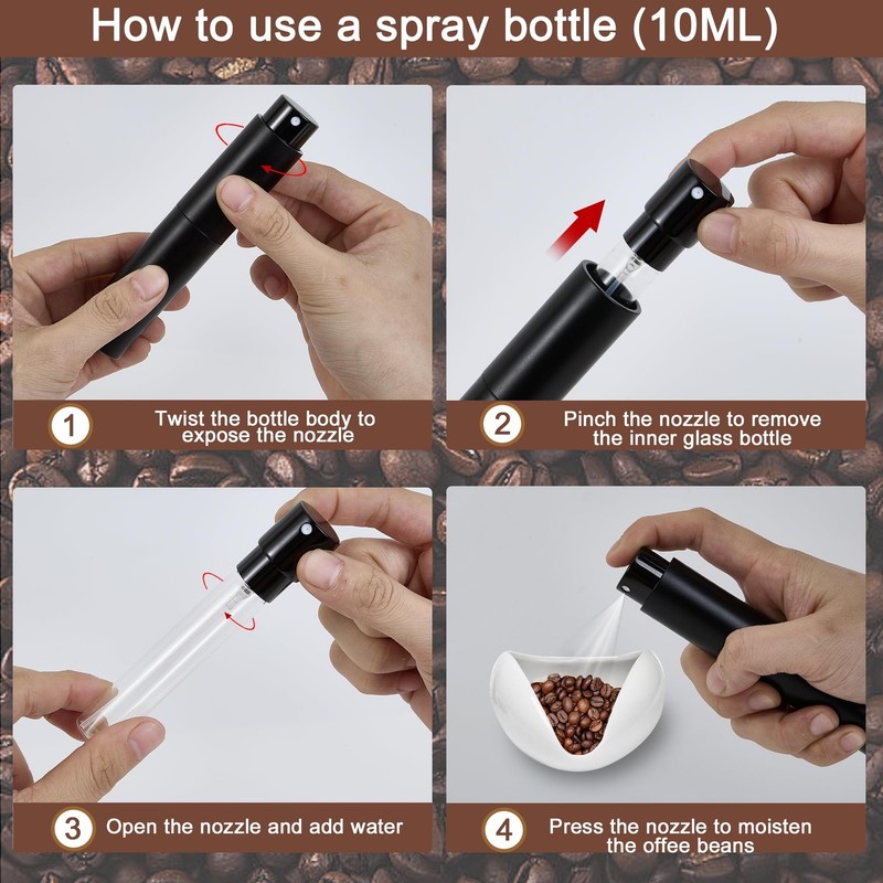 Coffee Bean Dosing Cup and RDT Spray Bottle, Espresso Stirrer 6 Black gallery
