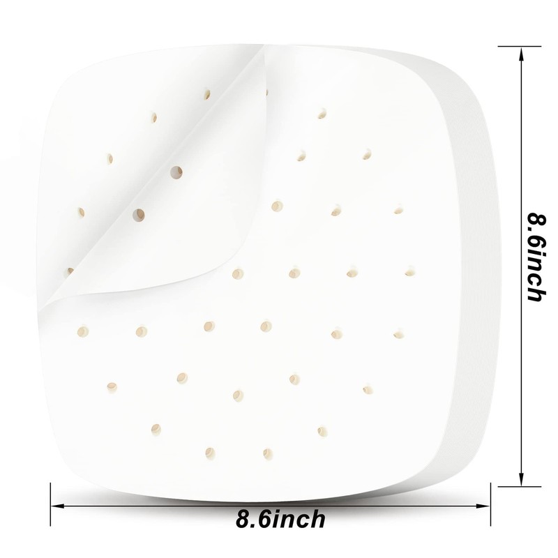 HOFHTD Air Fryer Liners, 200Pcs Disposable Square 12x12 inches, White gallery