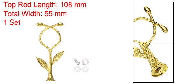 1-Tier Cake Tray Stand Handle Metal Cake Stands Holder Handle, Gold (Vine) gallery