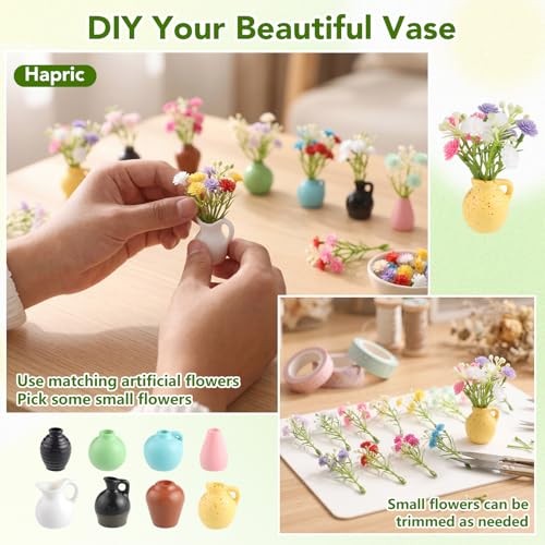 Cute Mini Vase Magnets for Fridge, Refrigerator Magnets Decorative - 8 Pcs gallery