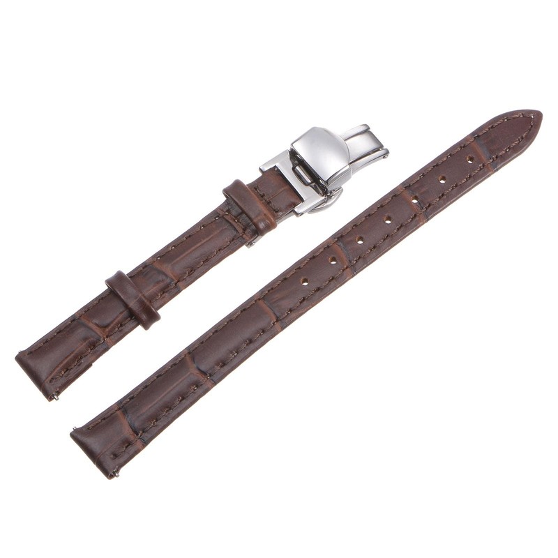 Watch Buckle Distribution Strap 12mm Leather Brown Strap