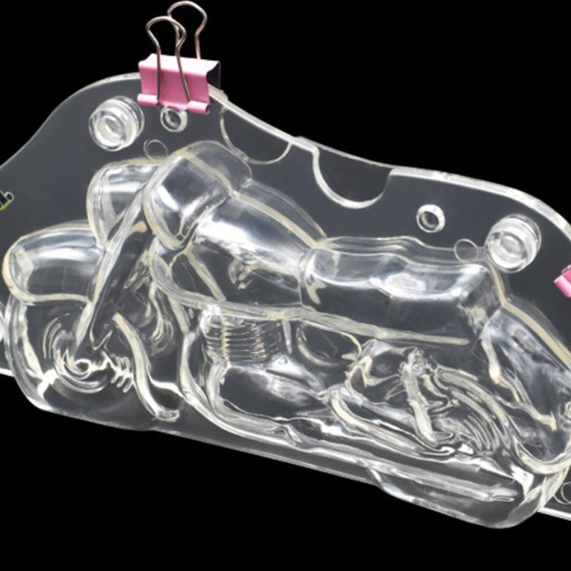Plastic Material Clear Motorcycle Shape Chocolate 3D Mold for Cake Decors gallery